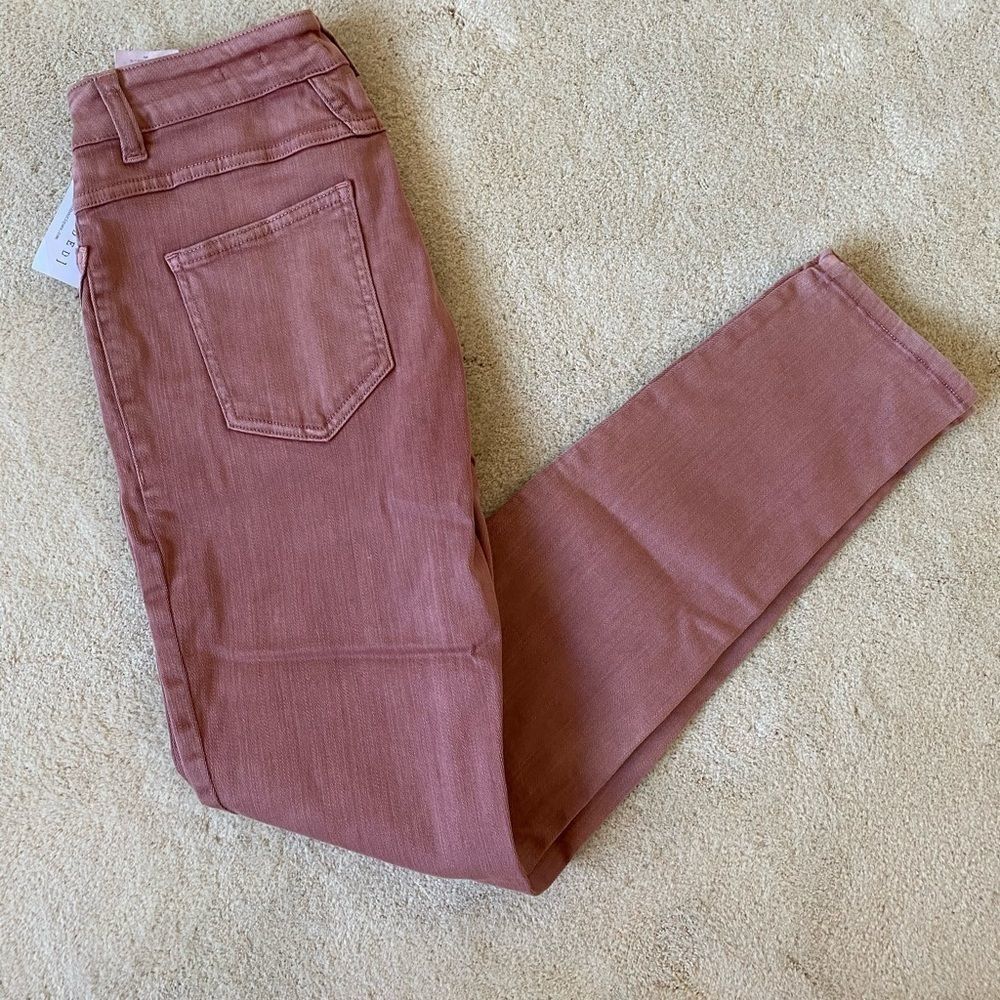 NET closed pedal-x skinny jeans in burnt blush